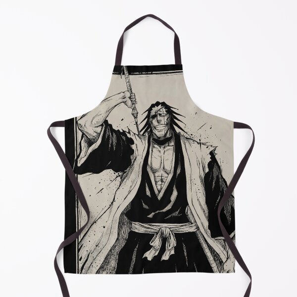 Item preview, Kenpachi Spiky Black Hair Eyepatch Warrior Fan Art – Ragged Haori Berserker Design designed and sold by Senpaiwaves.