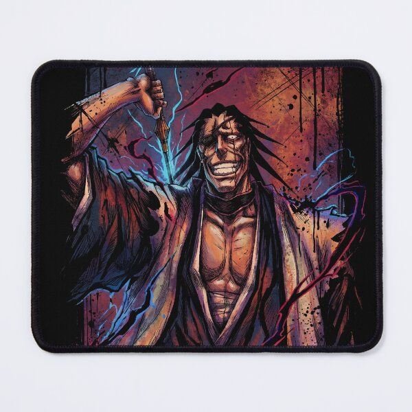 Item preview, Kenpachi Tall Muscular Shinigami Inspired – Bell-Tipped Spikes Scarred Face Art designed and sold by Senpaiwaves.