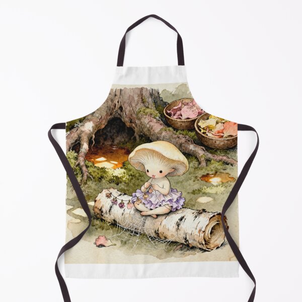 Item preview, Mushroom Folk Crafting - Cottagecore Forest Art designed and sold by PictorialWhimsy.