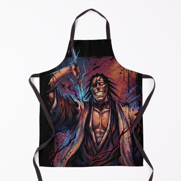 Item preview, Kenpachi Tall Muscular Shinigami Inspired – Bell-Tipped Spikes Scarred Face Art designed and sold by Senpaiwaves.