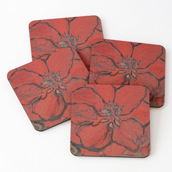 Item preview, Red Flower  designed and sold by Tortoise and Flower .