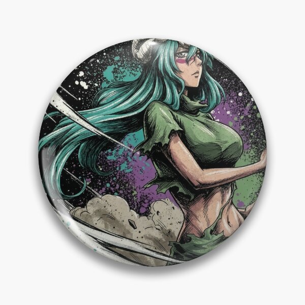 Item preview, Nelliel Nel Green Hair Arrancar Warrior Fan Art – Hazel Eyes Scarred Face Design designed and sold by Senpaiwaves.