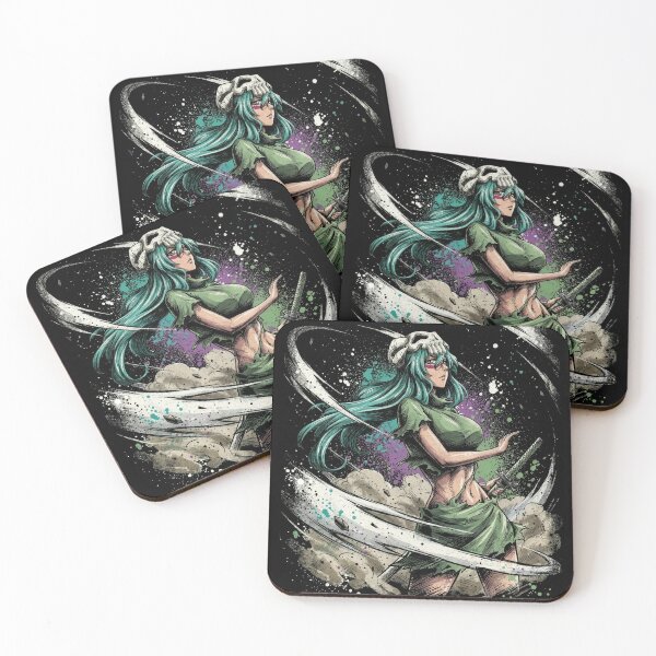 Item preview, Nelliel Nel Green Hair Arrancar Warrior Fan Art – Hazel Eyes Scarred Face Design designed and sold by Senpaiwaves.