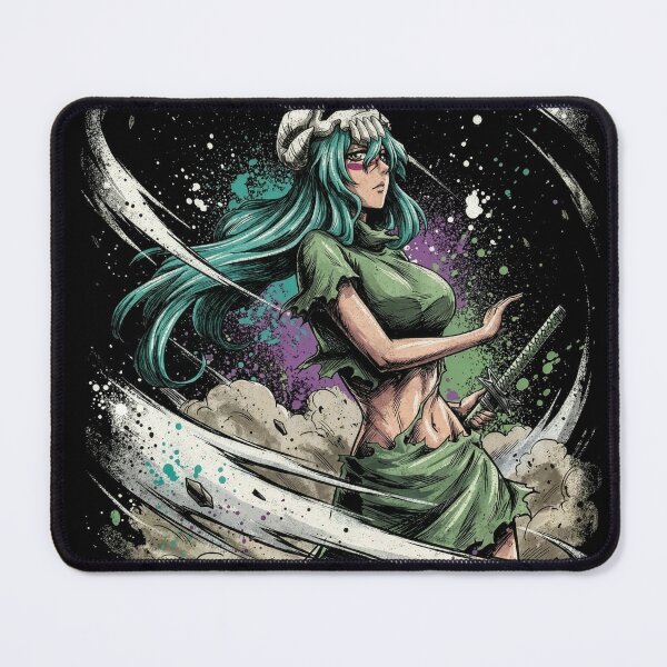 Item preview, Nelliel Nel Green Hair Arrancar Warrior Fan Art – Hazel Eyes Scarred Face Design designed and sold by Senpaiwaves.
