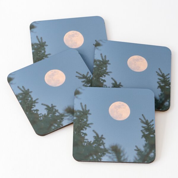 Item preview, Full Moon Through Spruce – Moody Winter Night Sky designed and sold by Jon Moffat Photography.