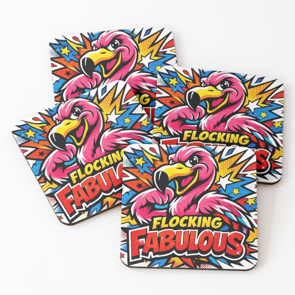 Item preview, Flocking Fabulous Flamingo Pop Art designed and sold by RetroRespect.
