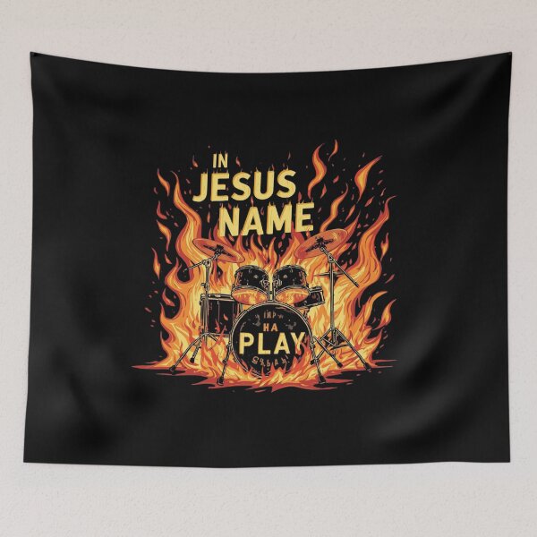 Item preview, In Jesus Name I Play Drummer designed and sold by Jusiasw.