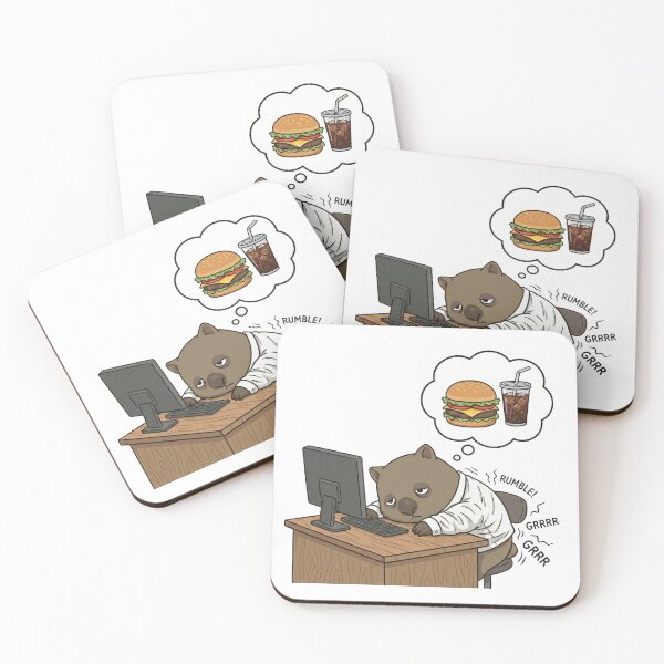 Item preview, Hangry Thoughts: Wombat Dreaming of Lunch designed and sold by Jason/Lucy-workshop.