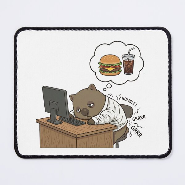 Item preview, Hangry Thoughts: Wombat Dreaming of Lunch designed and sold by Jason/Lucy-workshop.