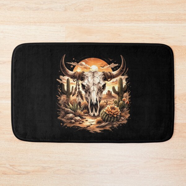 Item preview,  Western Bull Skull Illustration – Desert Cactus Vintage Art designed and sold by Bizertart.