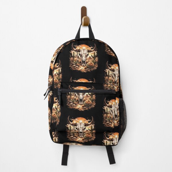 Item preview, Western Bull Skull Illustration – Desert Cactus Vintage Art designed and sold by Bizertart.
