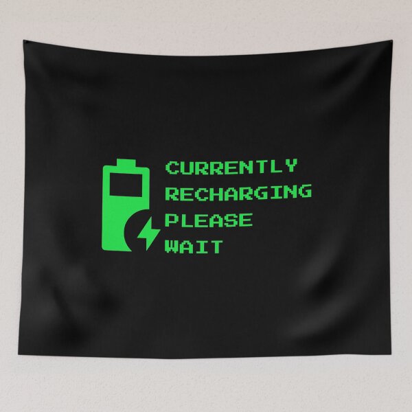 Item preview, Currently Recharging Please Wait - Retro Terminal IT Humor designed and sold by vividlukas.