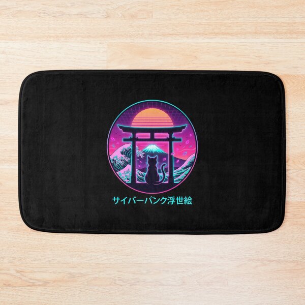 Item preview, Synthwave Mount Fuji Cat 2 designed and sold by TheSamuraiCat.