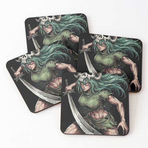 Item preview, Nelliel Nel Elegant Anime Former Espada Vibes – Curvaceous Warrior Green Hair Portrait designed and sold by Senpaiwaves.