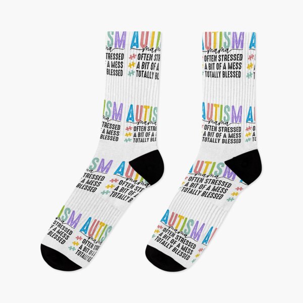 Item preview, Autism Mama Often Stressed A Bit Of A Mess Totally Blessed Autism Awareness Mom Life Parent Support designed and sold by SofenArt.
