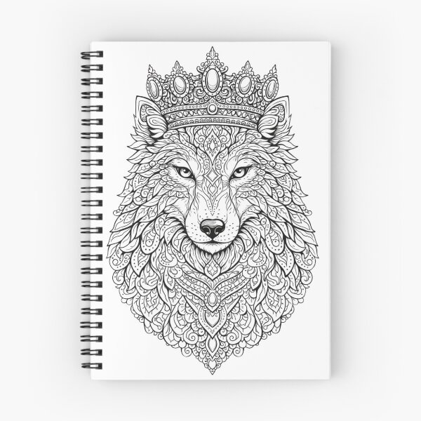 Item preview, Wolf Mandala Royal Line Art. designed and sold by Nika Art Studio.