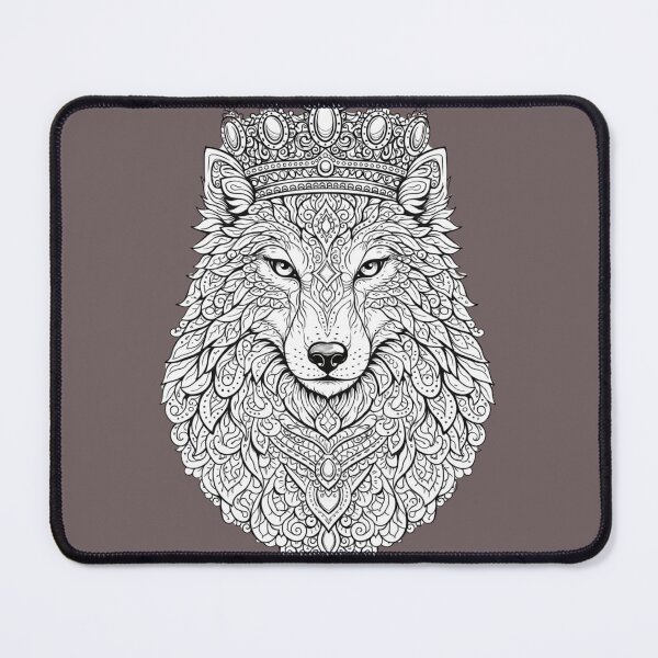 Item preview, Wolf Mandala Royal Line Art. designed and sold by Nika Art Studio.