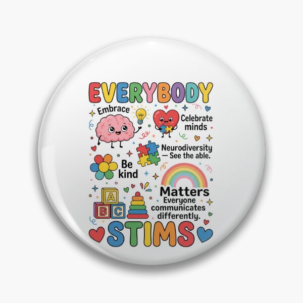Item preview, Everybody Matters Stims Neurodiversity Autism Acceptance Kindness designed and sold by SofenArt.