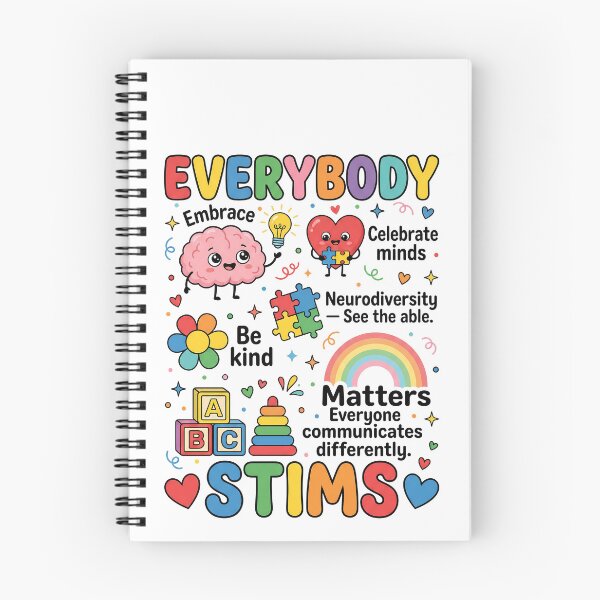 Item preview, Everybody Matters Stims Neurodiversity Autism Acceptance Kindness designed and sold by SofenArt.