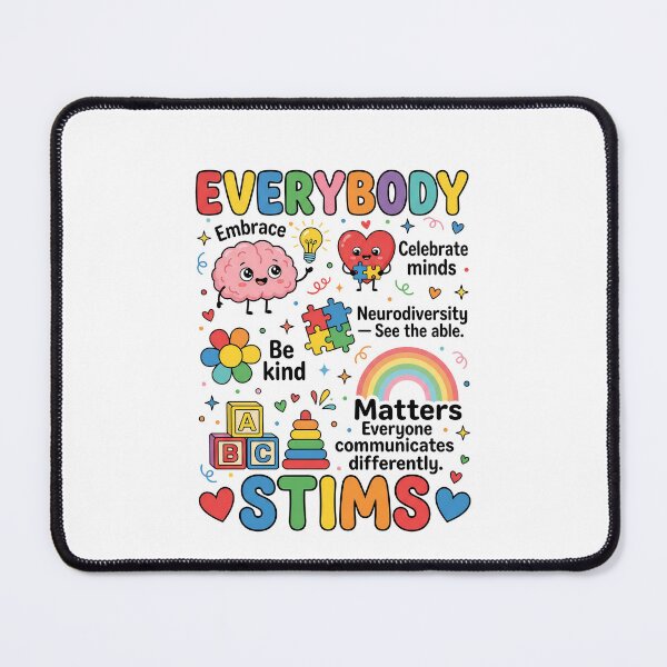 Item preview, Everybody Matters Stims Neurodiversity Autism Acceptance Kindness designed and sold by SofenArt.
