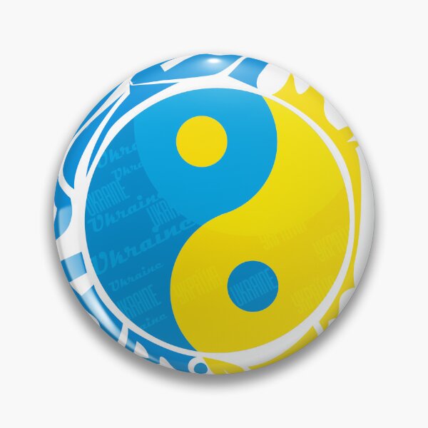 Item preview, Ukraine Ying Yang Symbol – Patriotic Harmony & Tribal Spirit designed and sold by VitalusDesignArtV.