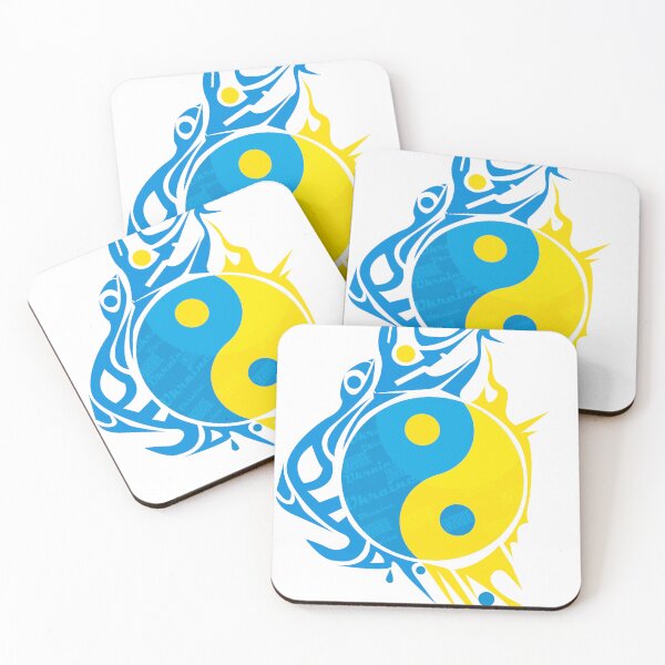 Item preview, Ukraine Ying Yang Symbol – Patriotic Harmony & Tribal Spirit designed and sold by VitalusDesignArtV.