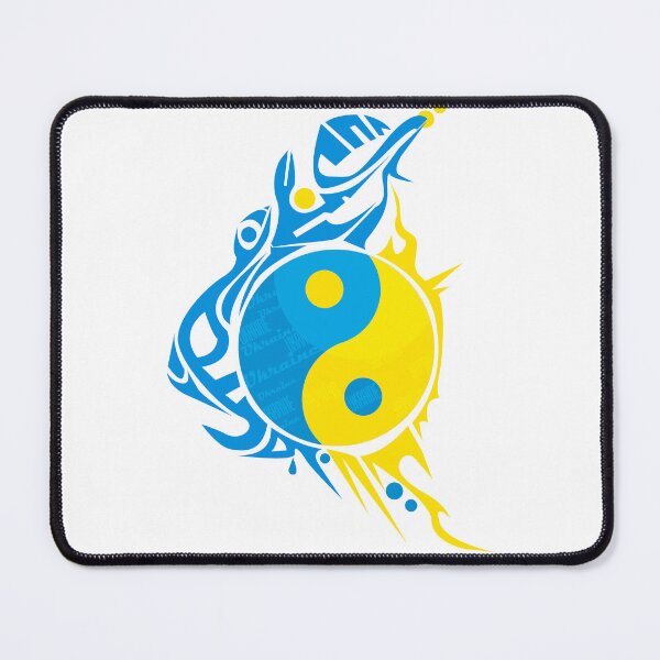 Item preview, Ukraine Ying Yang Symbol – Patriotic Harmony & Tribal Spirit designed and sold by VitalusDesignArtV.