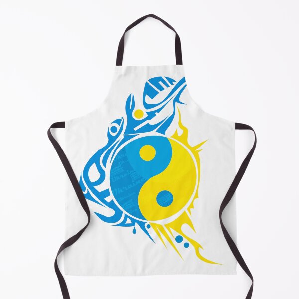 Item preview, Ukraine Ying Yang Symbol – Patriotic Harmony & Tribal Spirit designed and sold by VitalusDesignArtV.