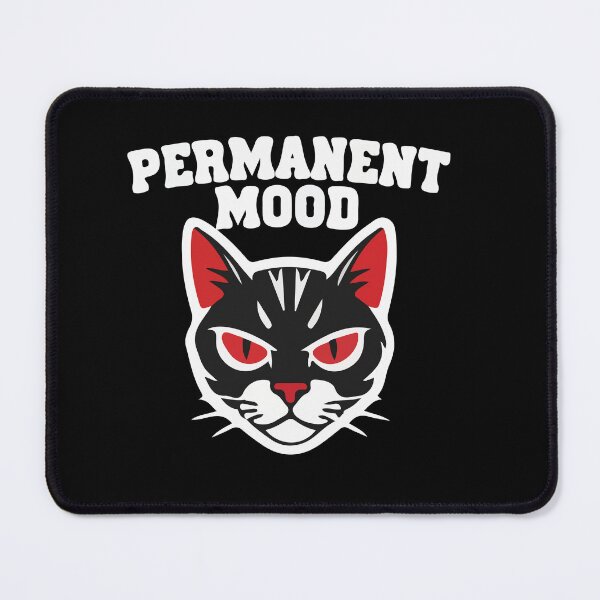 Item preview, Permanent Mood Angry Black Cat Shirt – Funny Grumpy Attitude Meme Cat Design designed and sold by Design-Pro-21.