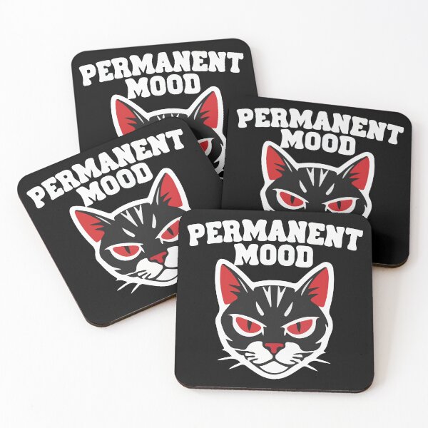 Item preview, Permanent Mood Angry Black Cat Shirt – Funny Grumpy Attitude Meme Cat Design designed and sold by Design-Pro-21.