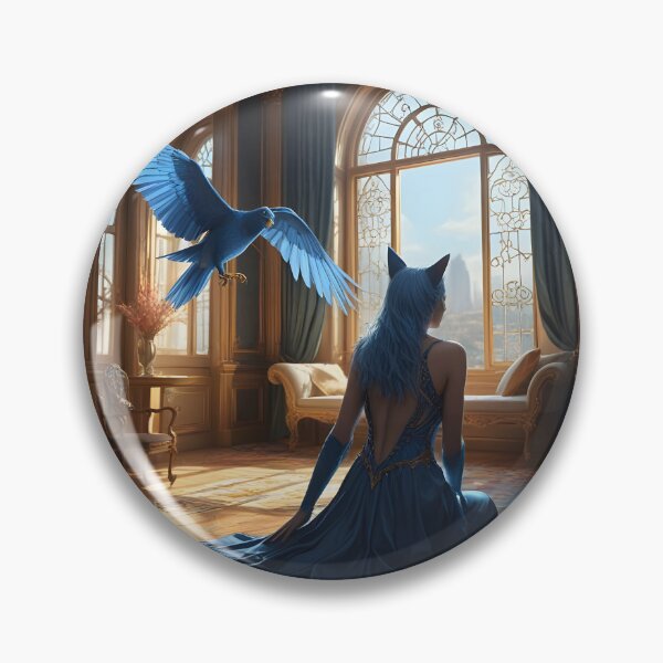 Item preview, A symphony of azure blue and golden shadows designed and sold by KunstGeist.