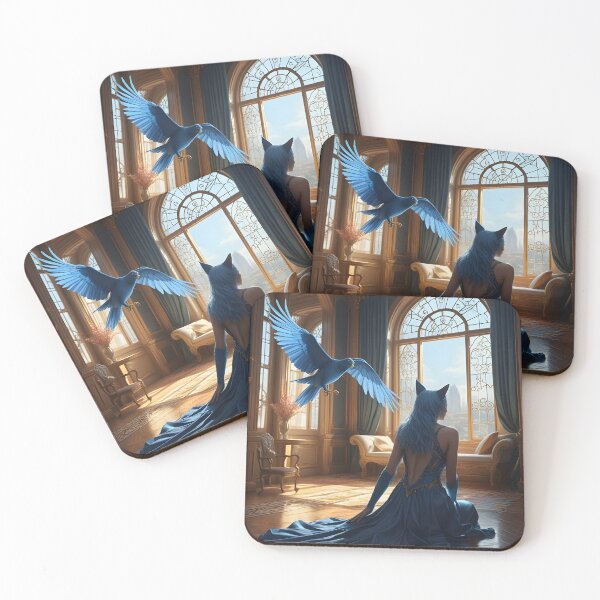Item preview, A symphony of azure blue and golden shadows designed and sold by KunstGeist.