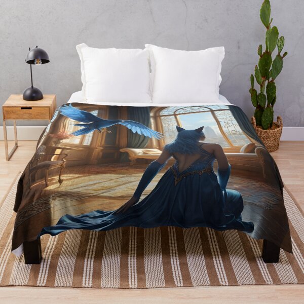 Item preview, A symphony of azure blue and golden shadows designed and sold by KunstGeist.