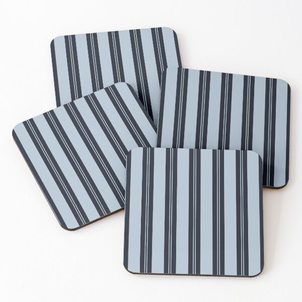 Item preview, Natural Stripe Studio Vertical Stripes Cool Calm Mist Blue Midnight designed and sold by Kreativa1.