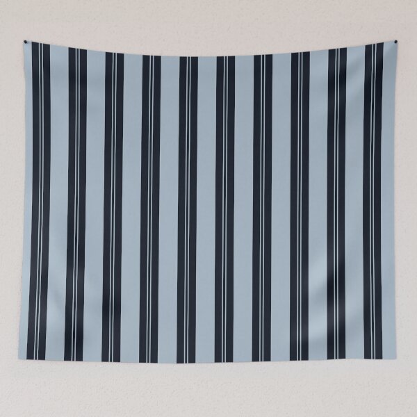 Item preview, Natural Stripe Studio Vertical Stripes Cool Calm Mist Blue Midnight designed and sold by Kreativa1.