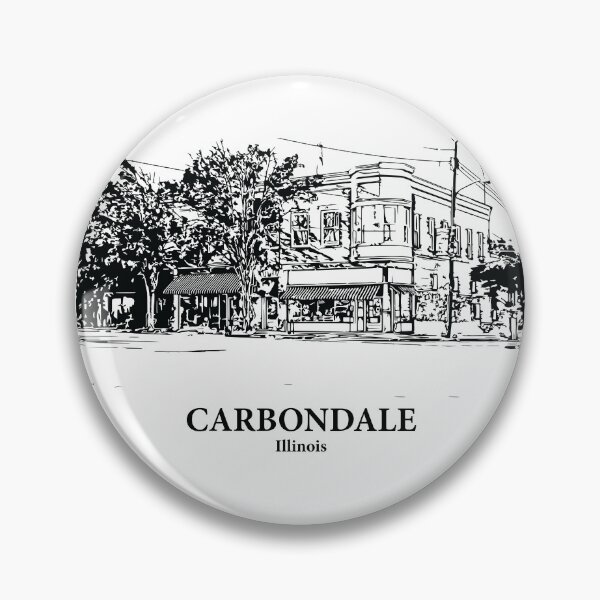 Item preview, Carbondale IL - Ink Cityscape Illustration designed and sold by Lakeric Cityscapes.