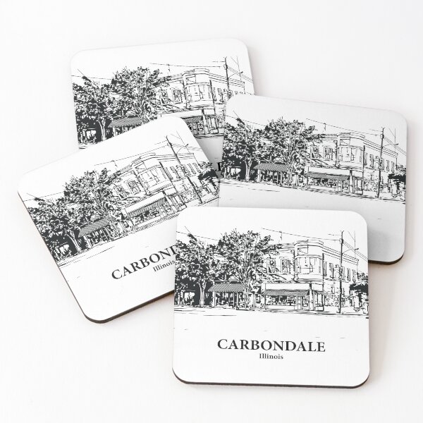 Item preview, Carbondale IL - Ink Cityscape Illustration designed and sold by Lakeric Cityscapes.