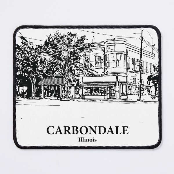 Item preview, Carbondale IL - Ink Cityscape Illustration designed and sold by Lakeric Cityscapes.