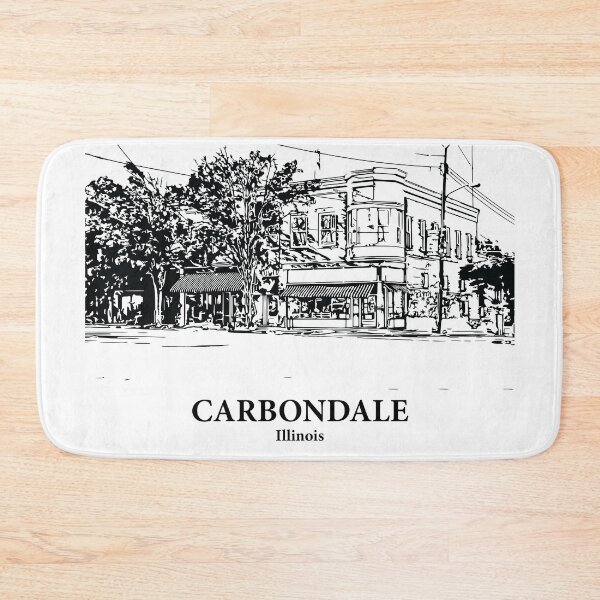 Item preview, Carbondale IL - Ink Cityscape Illustration designed and sold by Lakeric Cityscapes.