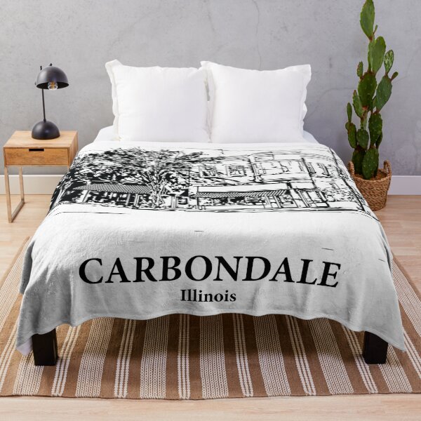 Item preview, Carbondale IL - Ink Cityscape Illustration designed and sold by Lakeric Cityscapes.