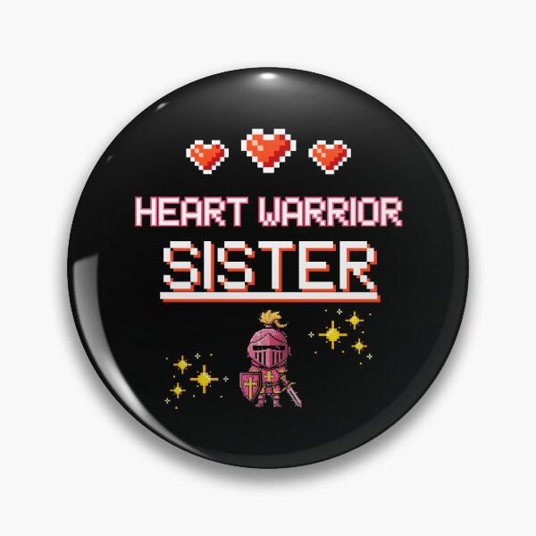Item preview, Proud Sister of a Heart Warrior Retro Pixel Art CHD Awareness designed and sold by JB-designstudio.