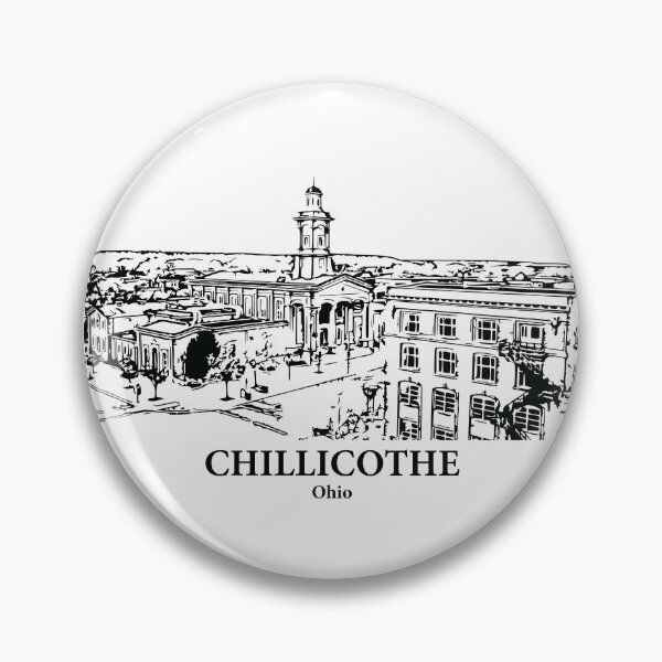Item preview, Chillicothe OH - Ink Cityscape Illustration designed and sold by Lakeric Cityscapes.