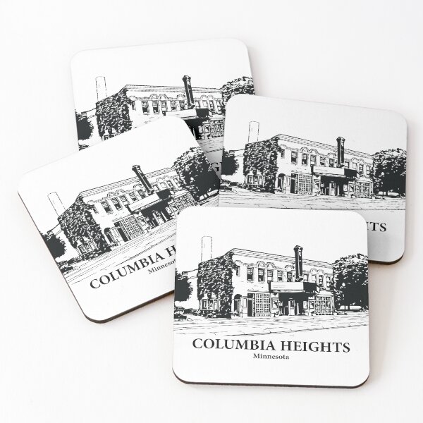 Item preview, Columbia Heights MN - Ink Cityscape Illustration designed and sold by Lakeric Cityscapes.
