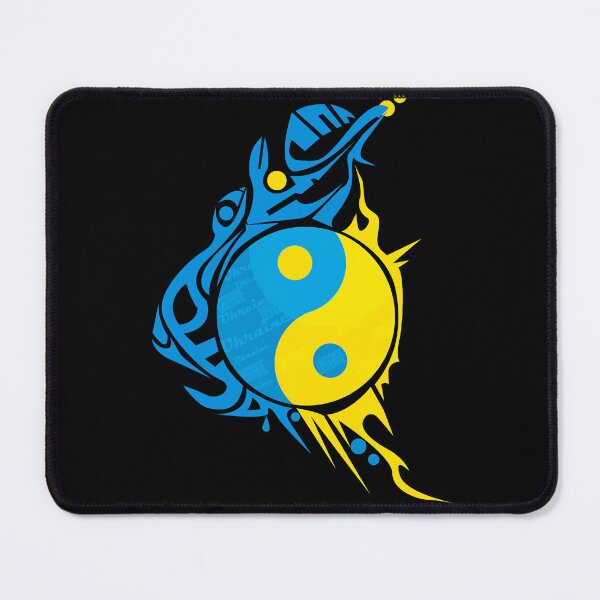 Item preview,  Ukraine Ying Yang Symbol – Patriotic Harmony & Tribal Spirit black edition designed and sold by VitalusDesignArtV.