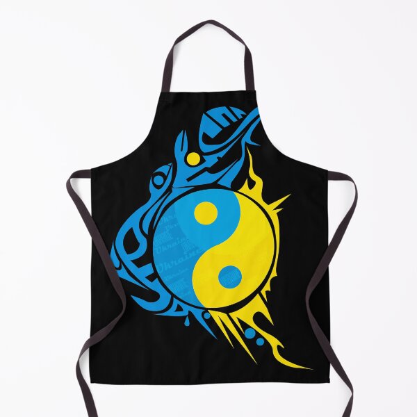 Item preview,  Ukraine Ying Yang Symbol – Patriotic Harmony & Tribal Spirit black edition designed and sold by VitalusDesignArtV.