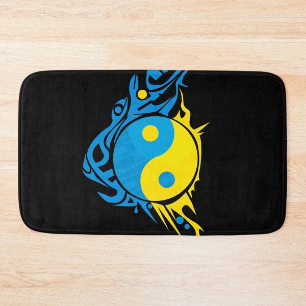 Item preview,  Ukraine Ying Yang Symbol – Patriotic Harmony & Tribal Spirit black edition designed and sold by VitalusDesignArtV.