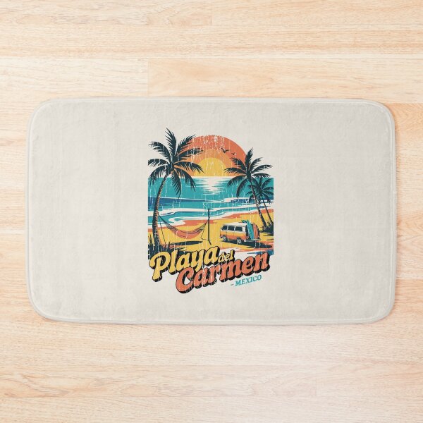 Item preview, Vintage Playa del Carmen Mexico Vintage Sunset – Retro Surf Beach Travel designed and sold by paulo silveira.