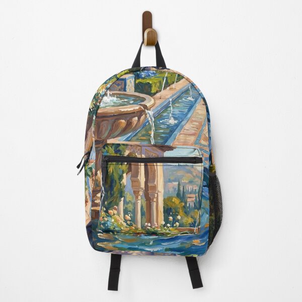 Item preview, Alhambra, Spain Vintage Oil Painting - Vesper the Black Cat designed and sold by VoidVoyage.
