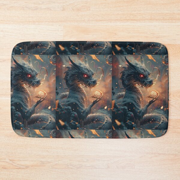 Item preview, Infernal Pizza Dragon – Dark Fantasy Surreal Beast Art designed and sold by Grafititee.