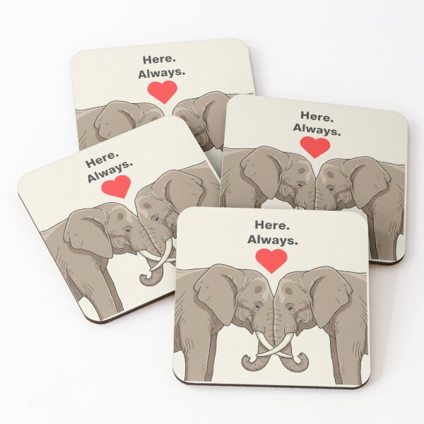 Item preview, Here Always Elephant Hoodie: Minimalist Savanna Love Gift designed and sold by SavannaStrikes.